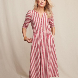 Mcintosh Red Striped Knit Dress, women's size large by Matilda Jane Clothing